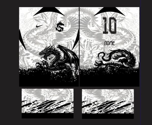 Camisa Vetor Dragão Branco Interclasse