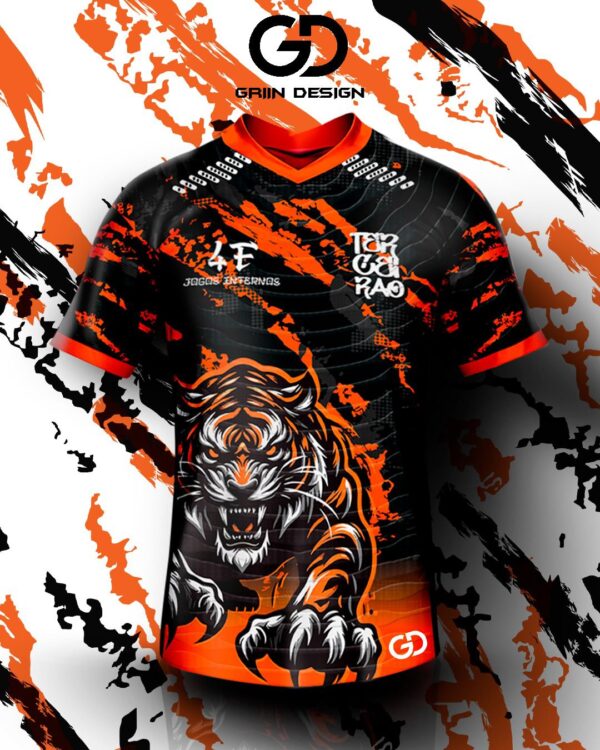 Arte Vetor Camisa Tigre